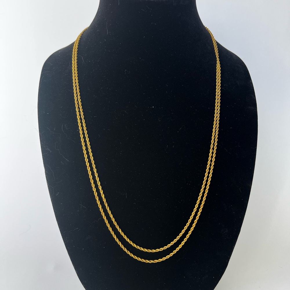 Elegant Gold Rope Chain Necklace